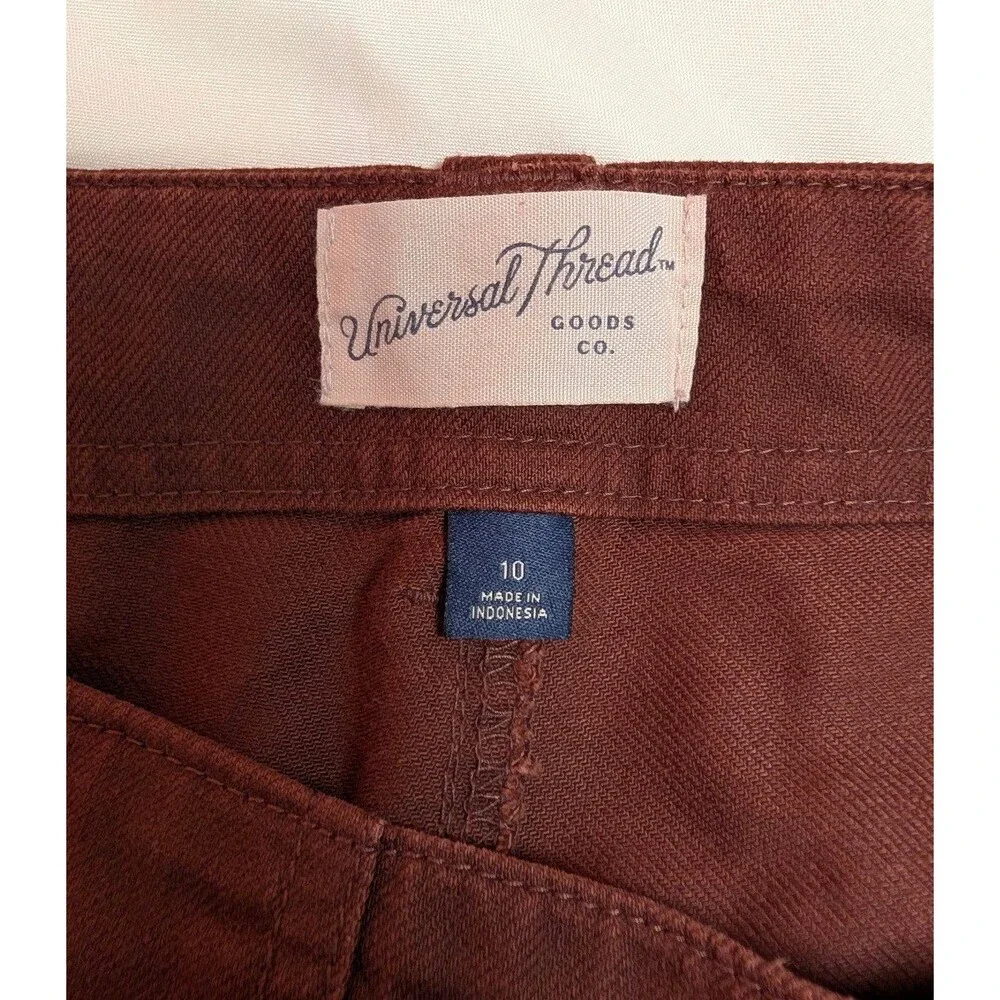Women's Universal Thread Mid Rise Straight Leg Cargo Pants Brown Size 10